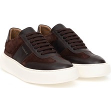 Cacharel Brown %100 Leather Microlight Sole Casual Shoes