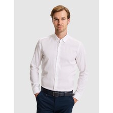 Cacharel White Slim Fit Long Sleeve Shirt