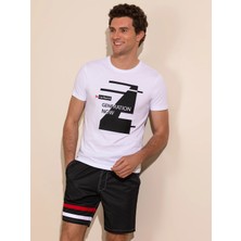 Cacharel White Crew Neck Slim Fit T-Shirt