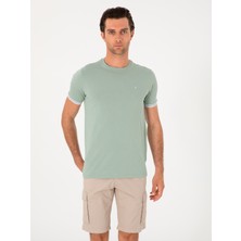 Cacharel Mint Regular Fit %100 Cotton Crew Neck T-Shirt