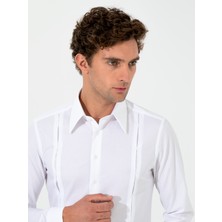 Cacharel White Slim Fit Long Sleeve Shirt
