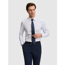 Cacharel Light Blue Slim Fit Long Sleeve Basic Shirt