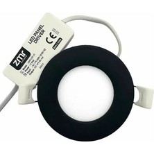 ZMR-201 3W Siyah Kasa Slım Panel 5 Adet