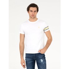 Cacharel White Crew Neck Slim Fit T-Shirt