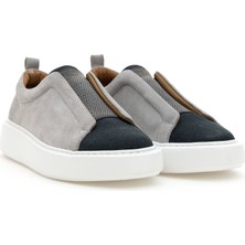 Cacharel Grey Eva Sole %100 Leather Casual Shoes
