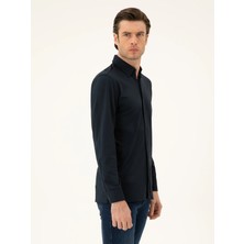 Cacharel Navy Slim Fit Shirt