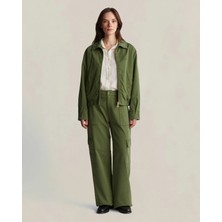Gant Women's Green Regular Fit Trousers