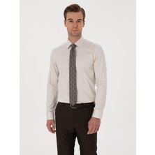 Cacharel Beige Slim Fit 100% Cotton Classic Shirt