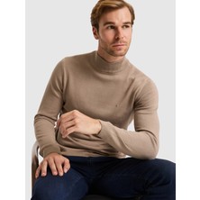 Cacharel Camel Slim Fit Basic Sweater