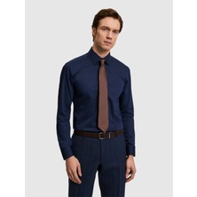 Cacharel Navy Slim Fit Cotton Classic Shirt