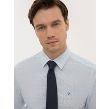 Cacharel Blue Slim Fit Long Sleeve Shirt
