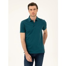 Cacharel Emerald Slim Fit Polo Neck Mercerized T-Shirt