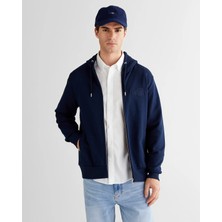 Gant Men's Navy Regular Fit Hooded Zip-Up Sweatshirt