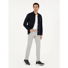 Cacharel Grey Slim Fit Canvas Trousers