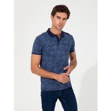 Cacharel Navy Polo Collar T-Shirt