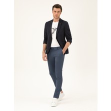 Cacharel Blue Slim Fit Elastic Waist Trousers