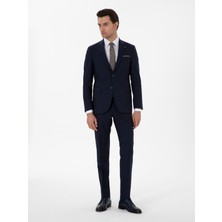 Cacharel Navy Slim Fit Plain Wool Suit