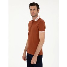 Cacharel Brick Slim Fit Polo Collar Mercerized T-Shirt