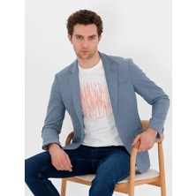 Cacharel Blue Slim Fit Blazer