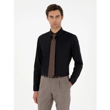 Cacharel Black Slim Fit Long Sleeve Shirt