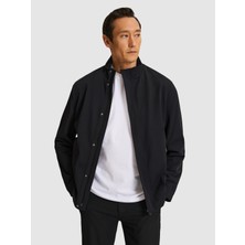 Cacharel Black Zip Mid-Season Jacket