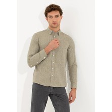 Cacharel Mustard Slim Fit Long Sleeve Shirt