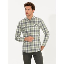 Cacharel Green Slim Fit Long Sleeve Shirt