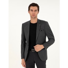 Cacharel Anthracite Slim Fit Wool Blend Blazer