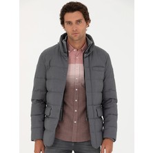 Cacharel Grey Hooded Goose Down Jacket