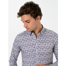 Cacharel Red Slim Fit Long Sleeve Shirt