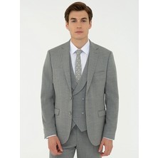 Cacharel Grey Slim Fit Wool Blazer
