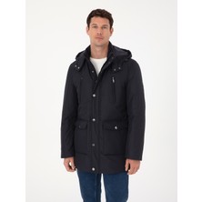 Cacharel Navy Regular Fit Hooded Jacket
