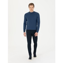 Cacharel Navy Slim Fit Chino Trousers