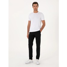 Cacharel Black Slim Fit Canvas Pants