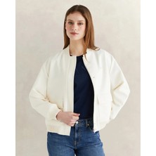 Gant Women's Cream Stand Collar Jacket