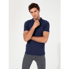 Cacharel Navy Polo Collar T-Shirt