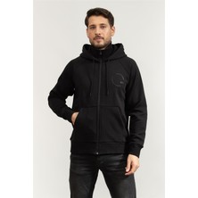Boss Men's Zip-Up Sweatshirt Black