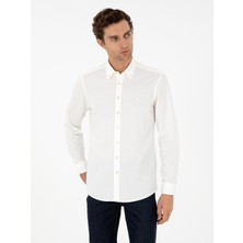 Cacharel White Slim Fit Long Sleeve Shirt