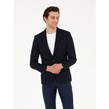 Cacharel Navy Slim Fit Wool Blazer