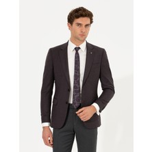 Cacharel Burgundy Slim Fit Blazer