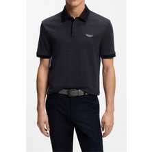Boss C Prout 242 Aston Martin Men's Polo Shirt Blue
