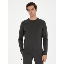 Cacharel Anthracite Regular Fit Crew Neck Sweatshirt