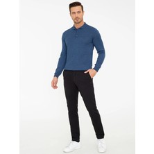 Cacharel Anthracite Slim Fit Canvas Trousers