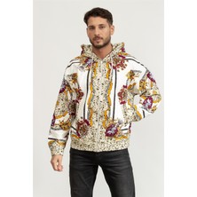 Just Cavallı Just Cavalli Men's Zip-Up Sweatshirt Cream