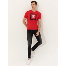 Cacharel Red Crew Neck Slim Fit T-Shirt