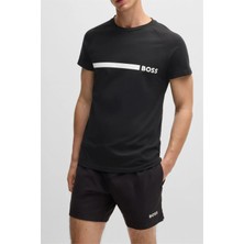 Boss T Shirt Rn Slim Fit Men's Crew Neck T-Shirt Black