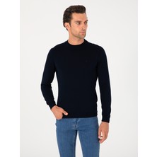 Cacharel Navy Slim Fit Basic Sweater