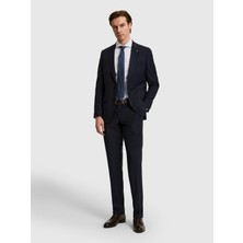 Cacharel Navy Slim Fit Notch Lapel Wool Blend Suit