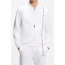 Boss Sw Toc Game Fz Men's Zip-Up Sweatshirt White