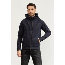 Boss Men's Zip-Up Sweatshirt Blue